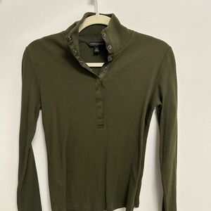 Banana Republic Dark Green Long Sleeve Top